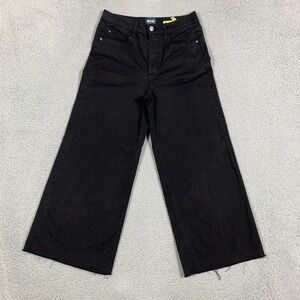 Anthropologie Black Wide Leg Flare Jeans